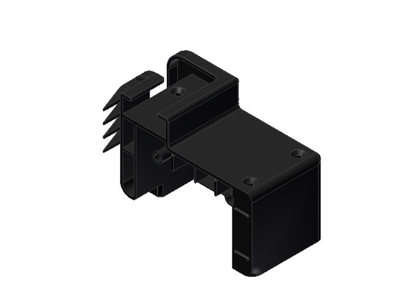 Salco KHG Gasdichte Deur Hoekstuk Links Zwart 66079